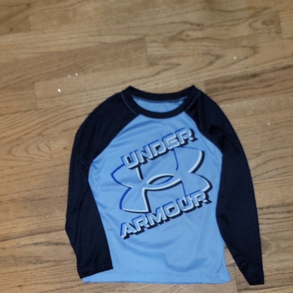 Under Armour Navy and Sky Blue Long Sleeve Tee